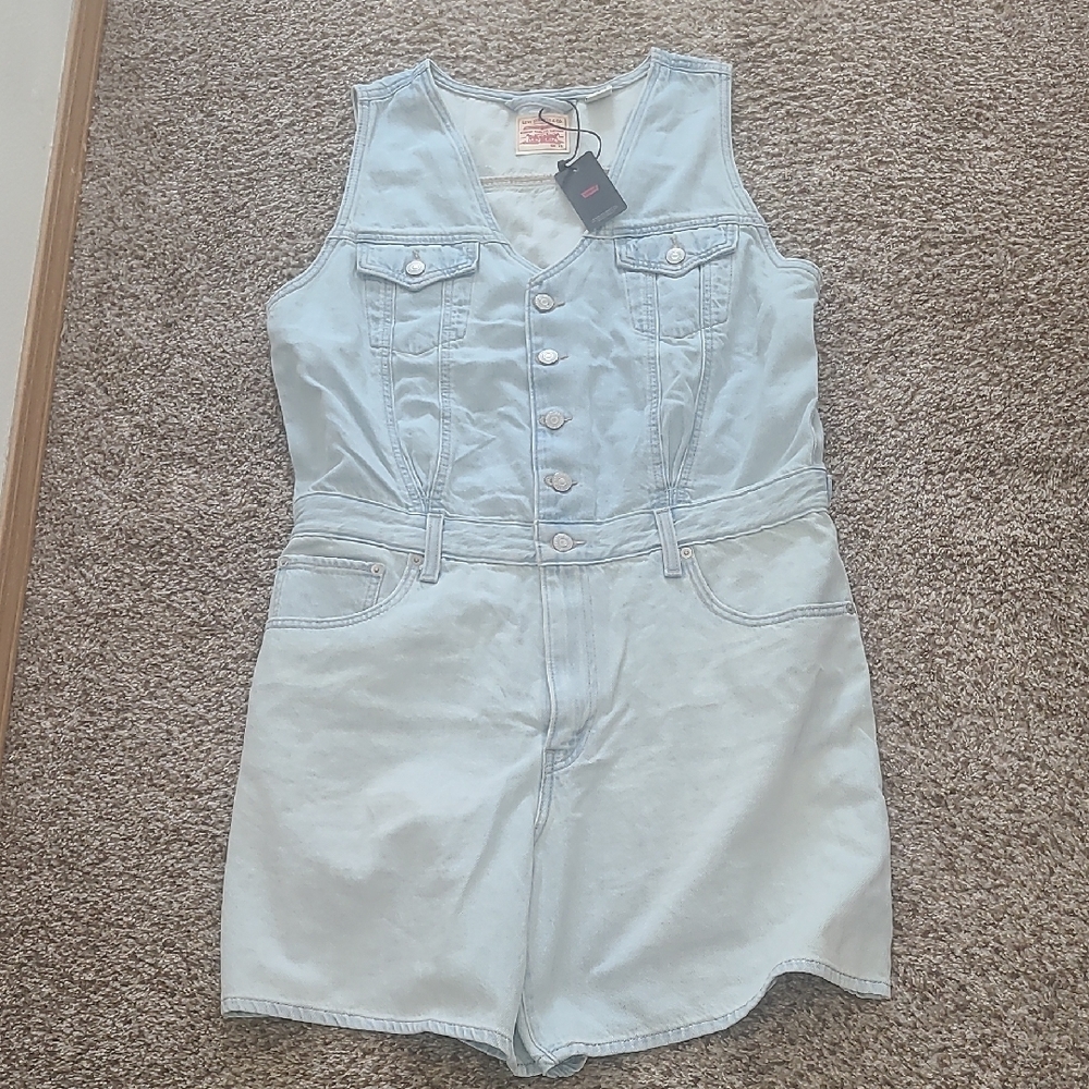 Levi's Light Blue Denim Romper